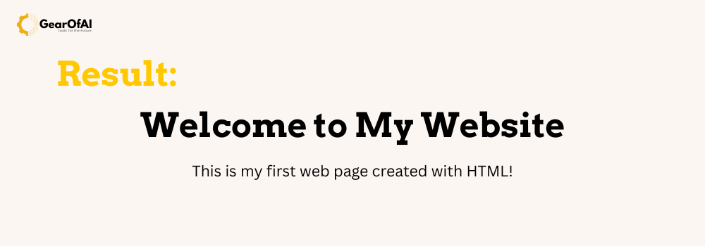 Creating Your First Web Page in HTML