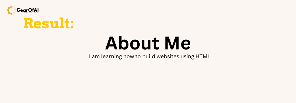 Creating Your First Web Page in HTML
